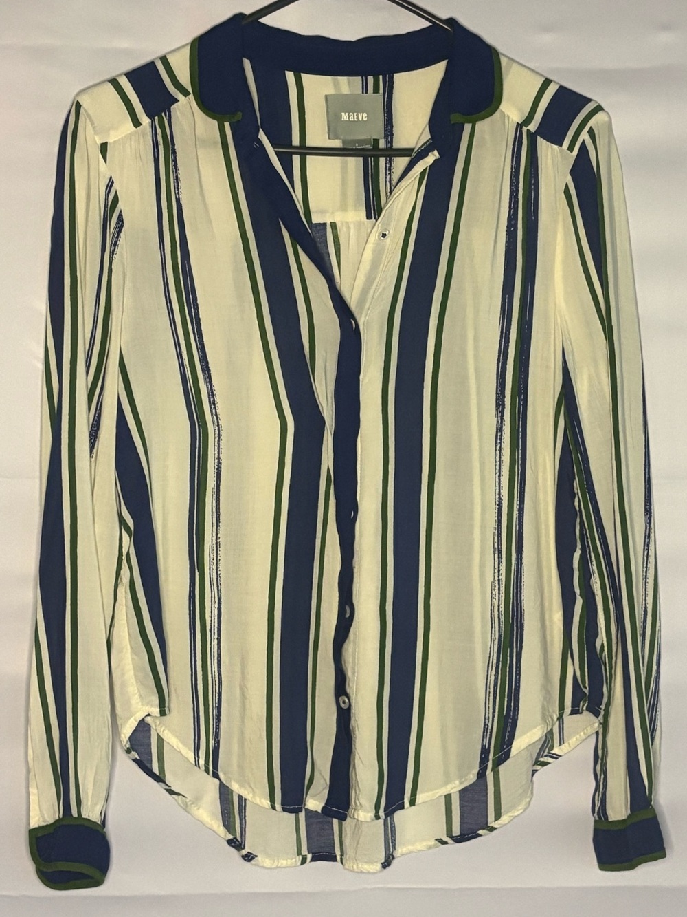 Maeve Anthropologie Striped Button Down Blouse